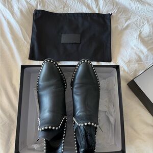 Alexander Wang Black Studded Ankle Boots
